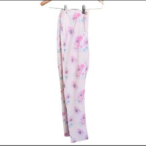 NWT NAME IT Floral Print Drawstring Waist Trousers With Pockets Blush Pink 13Y